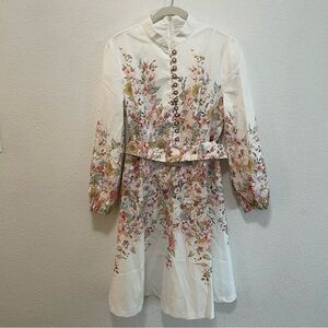 Floral White Mini Dress